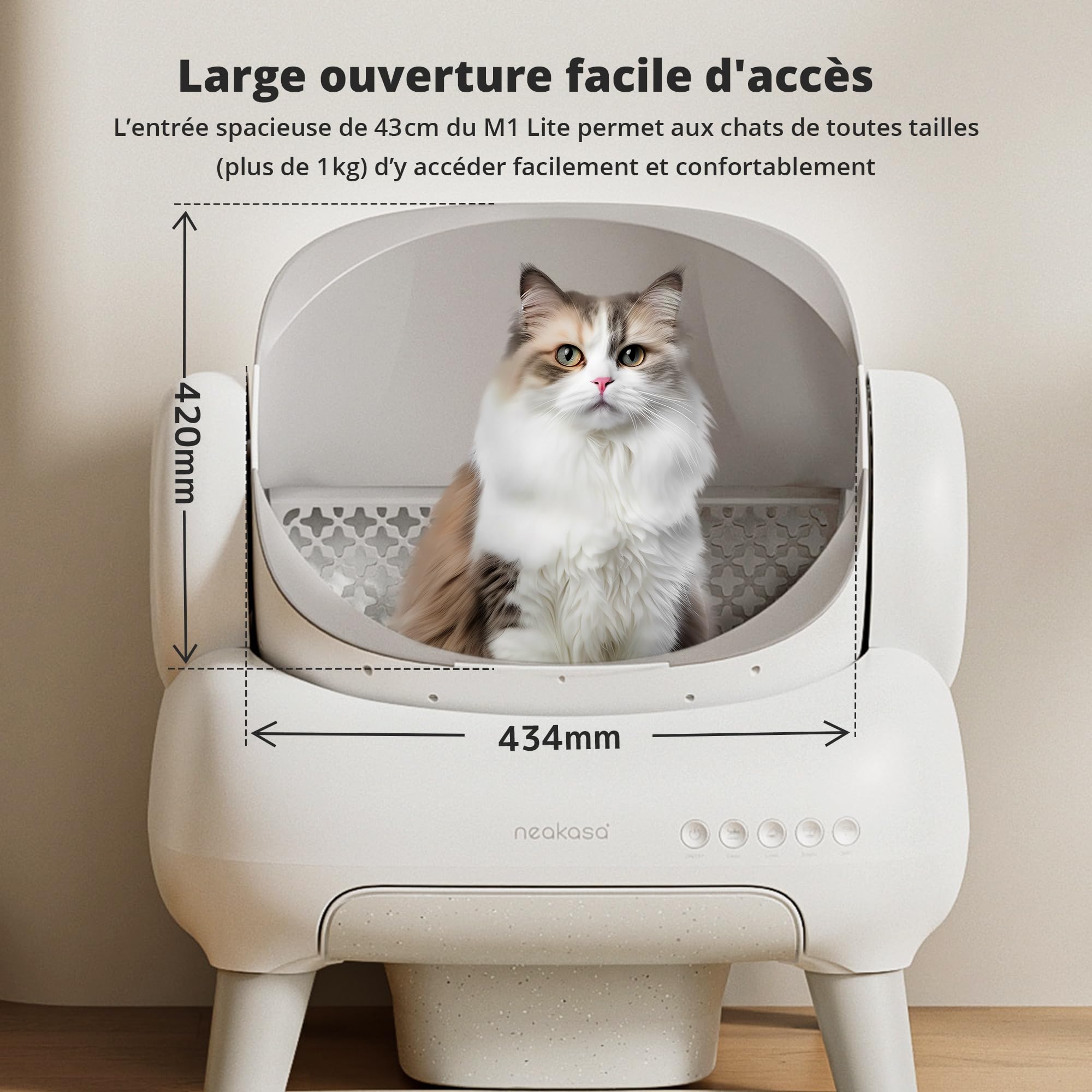 Neakasa M1 Plus Lite - Litière automatique pour chats à ouverture supérieure