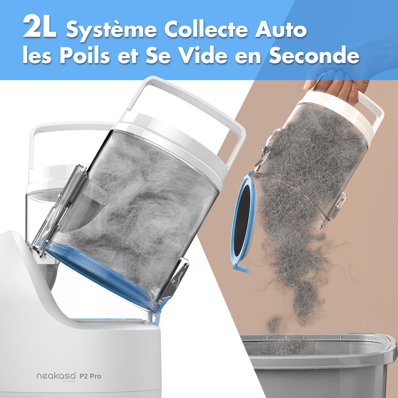Neakasa P2 Pro - Kit de toilettage avec aspirateur pour chiens et chats