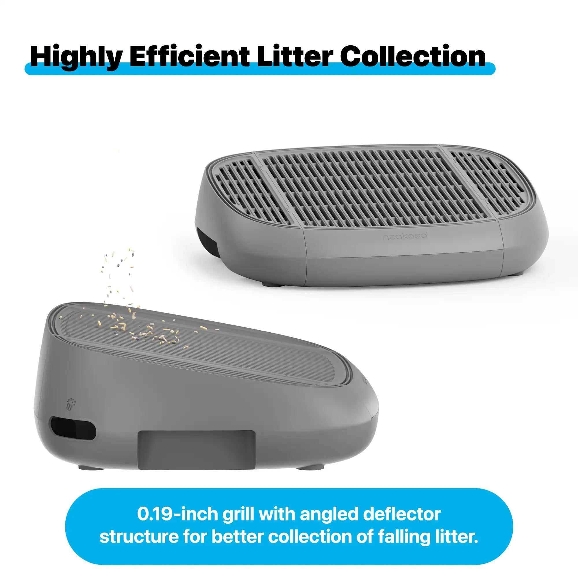 highly efficient litter collection, m1-step-grey