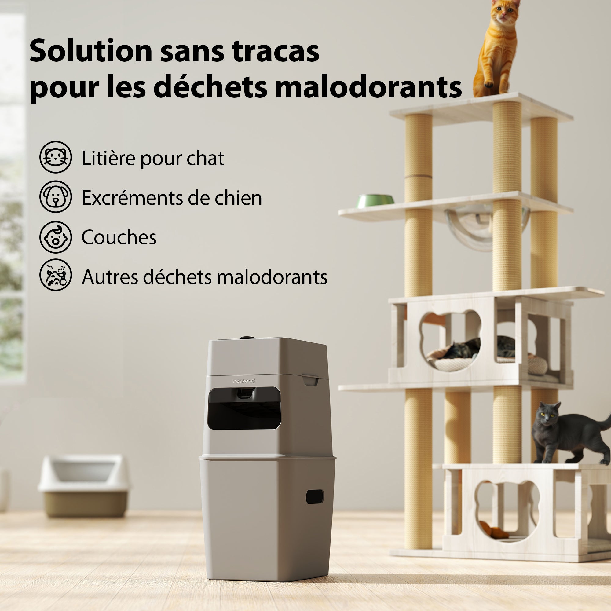 Neakasa PooGuard - Poubelle pour déchets d'animaux domestiques