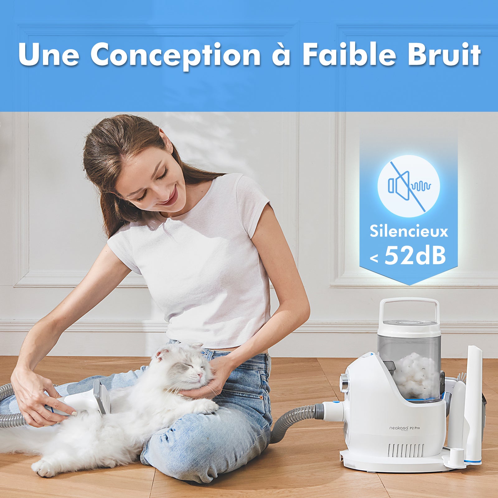 Neakasa P2 Pro - Kit de toilettage avec aspirateur pour chiens et chats