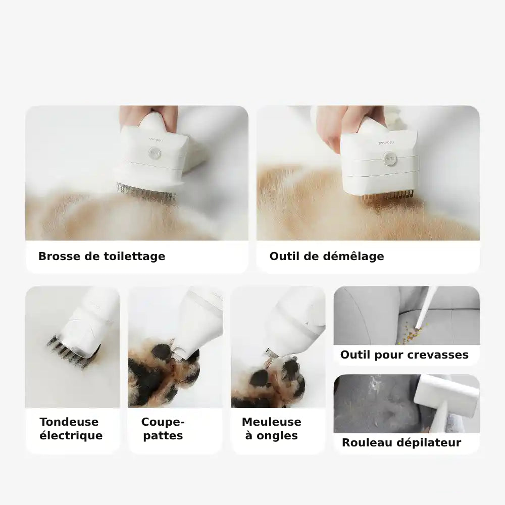 Neakasa S1 Pro - Aspirateur de toilettage 7 en 1 pour chiens et chats