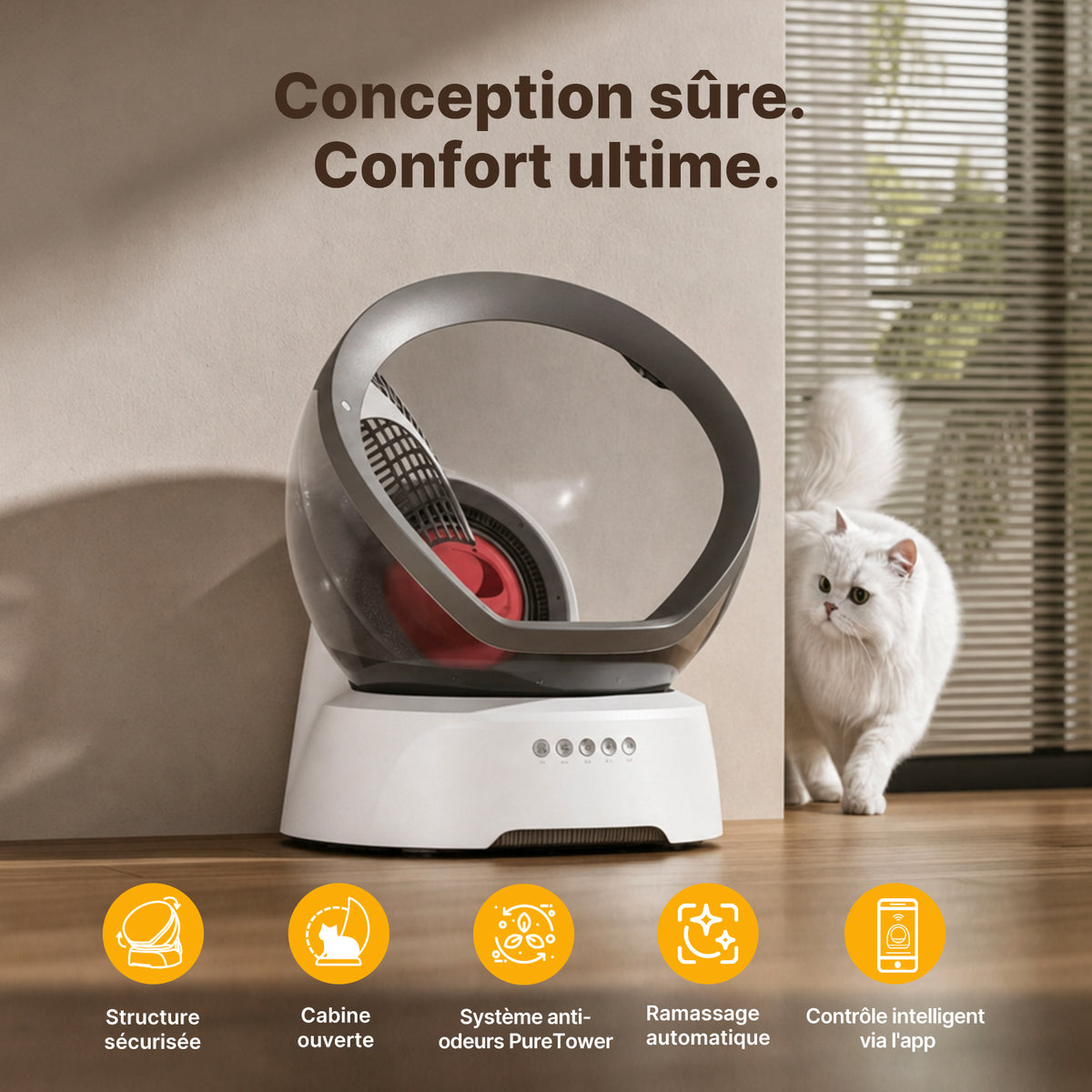 【Prévente】Neakasa M9 - Litière automatique à cabine ouverte pour chats
