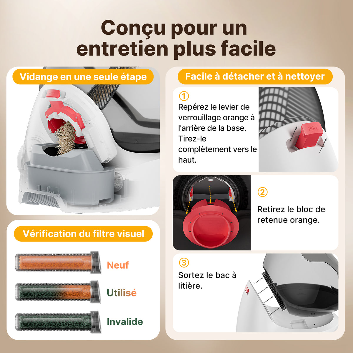 【Prévente】Neakasa M9 - Litière automatique à cabine ouverte pour chats