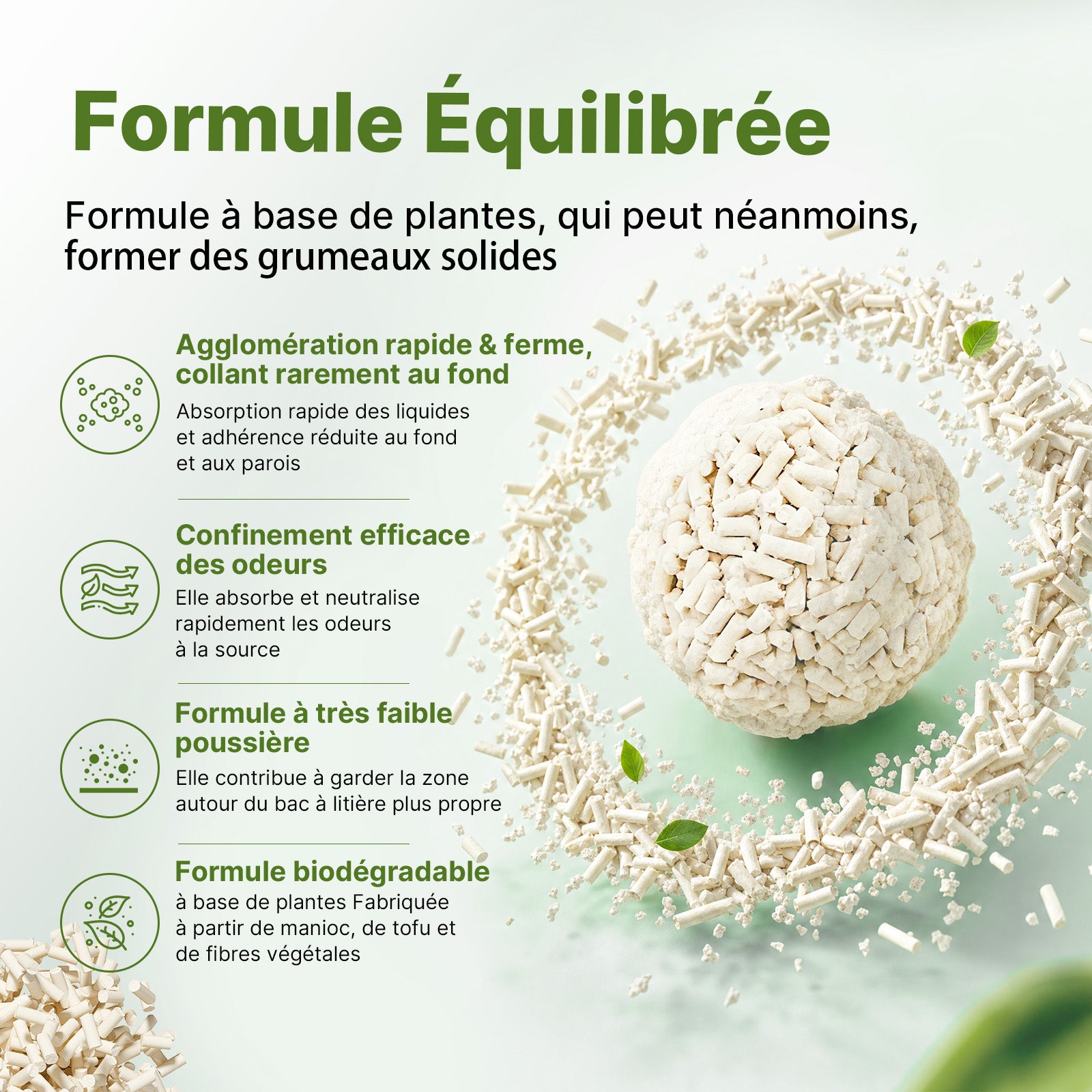Neakasa Litière pour chats en manioc et tofu