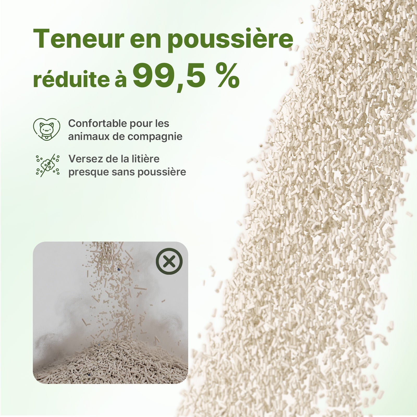 Neakasa Litière pour chats en manioc et tofu