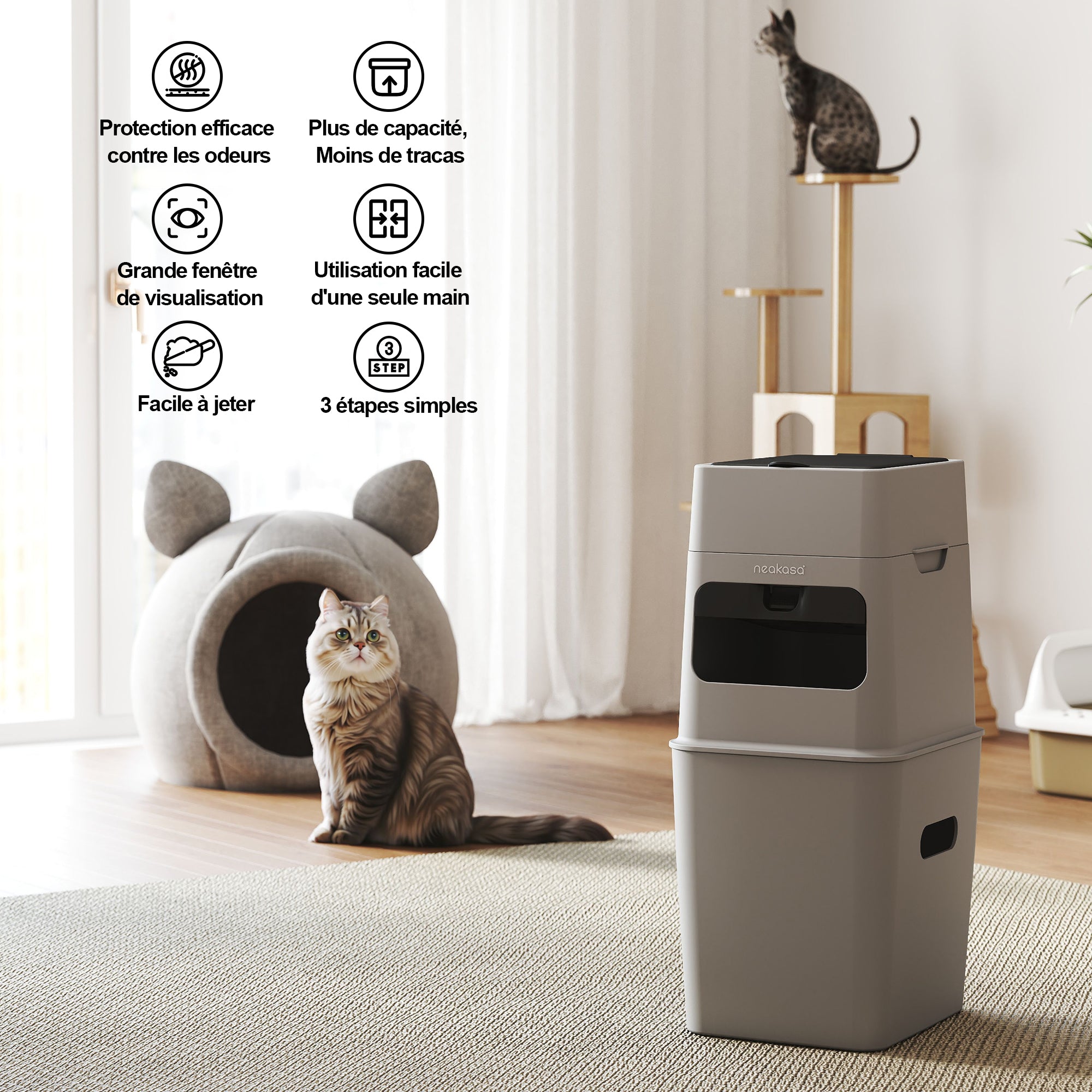 Neakasa PooGuard - Poubelle pour déchets d'animaux domestiques